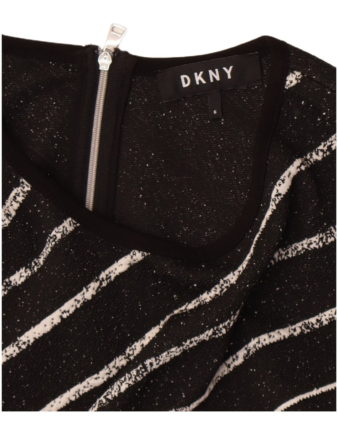 Abito tubino senza maniche Dkny da donna US 6 medio a righe nere