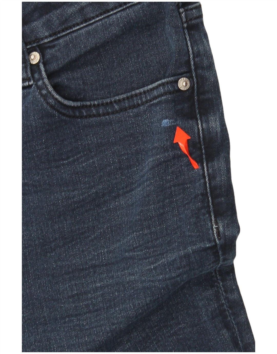 MARKS & SPENCER Jeans dritti da donna UK 12 Medio W30 L30 Blu navy