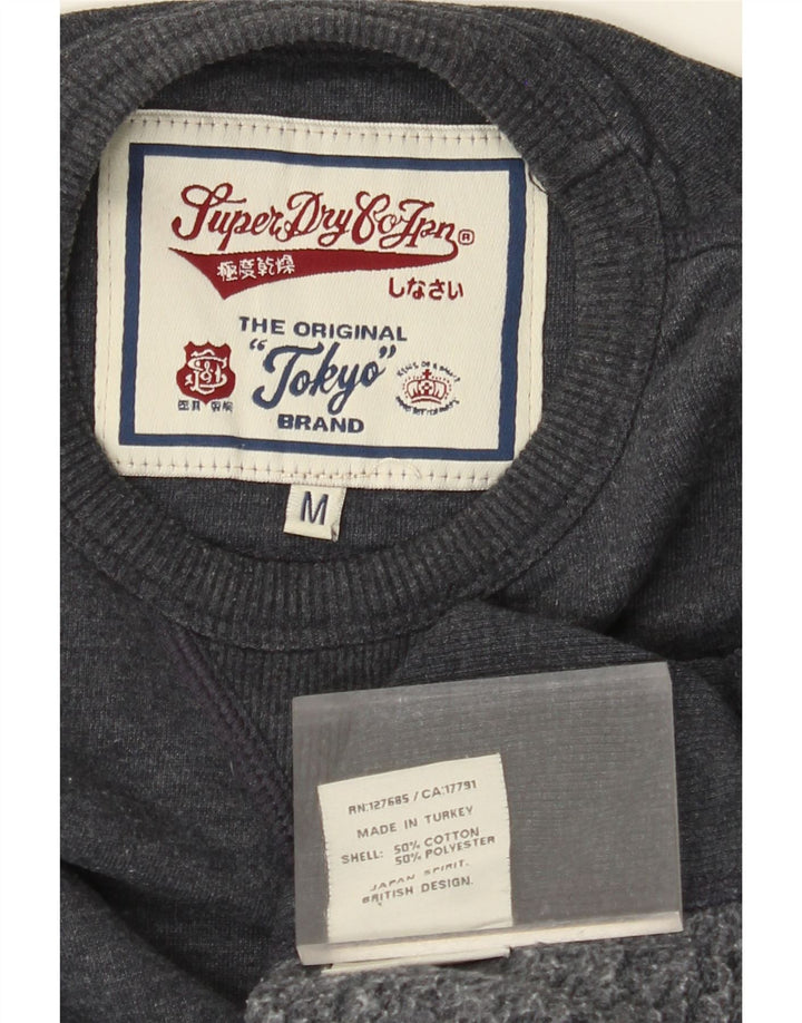 Felpa da uomo SUPERDRY in cotone medio blu navy