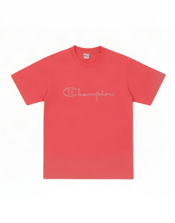 Champion Mens Graphic T-Shirt Top Medium Pink Cotton