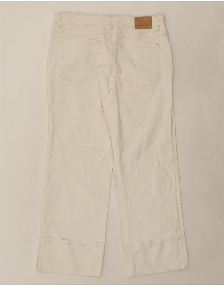 MASSIMO DUTTI Womens Straight Jeans EU 42 Large W32 L26 Off White Cotton Vintage Massimo Dutti and Second-Hand Massimo Dutti from Messina Hembry 