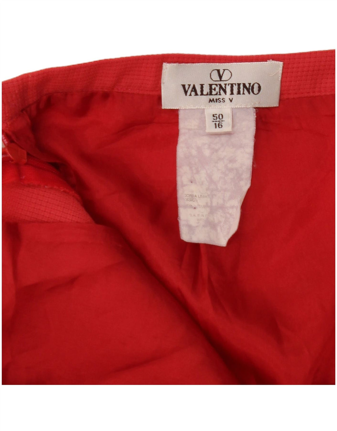 VALENTINO Gonna dritta da donna Miss V IT 50 XL W36 Rossa