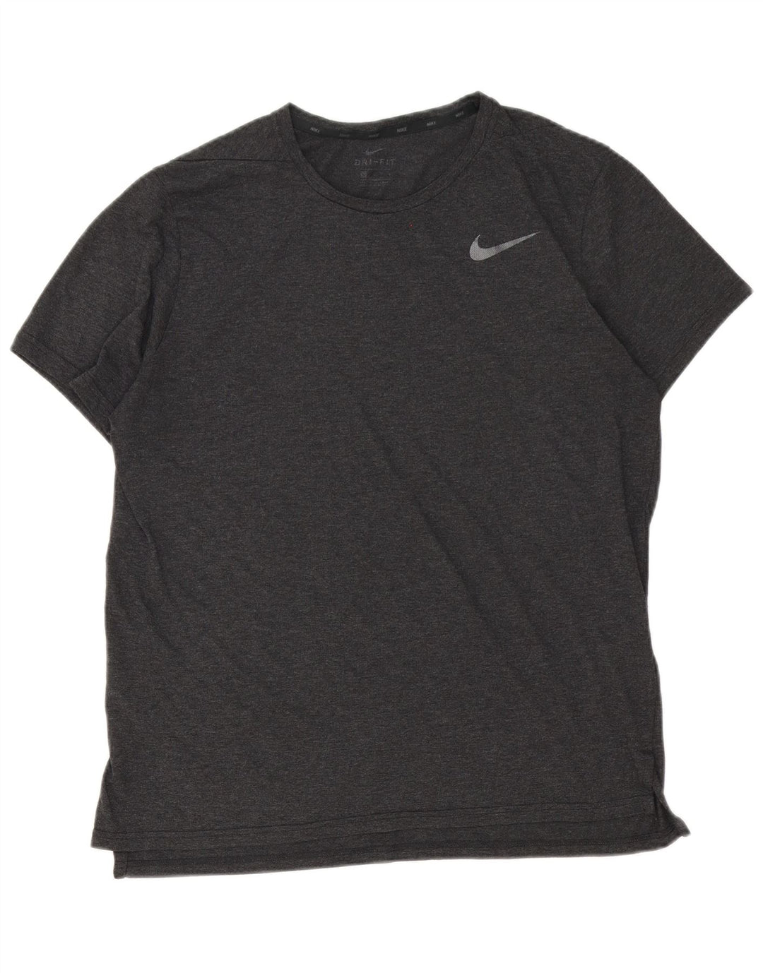 T-shirt Nike Dri Fit da uomo, top in poliestere grigio medio