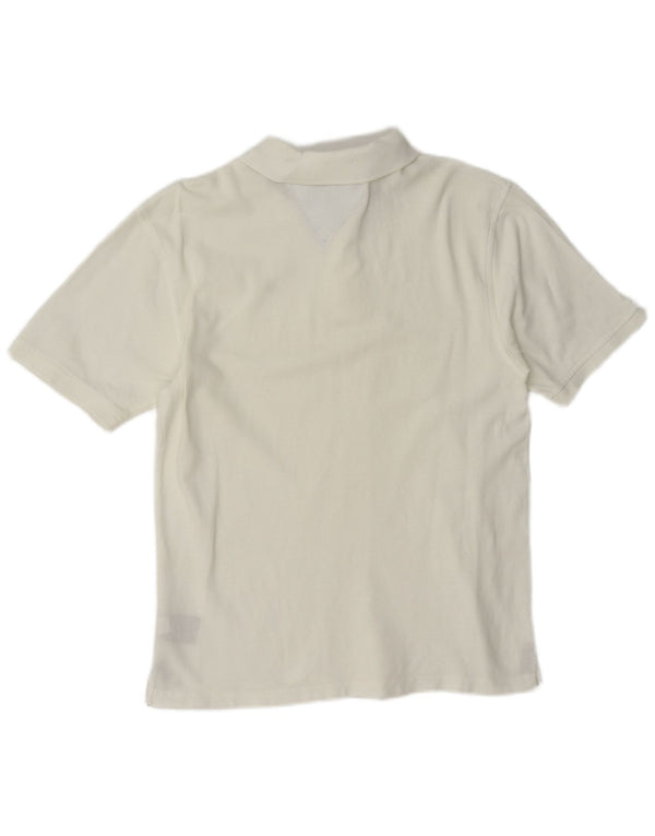 Polo Tommy Hilfiger per ragazzi 12-13 anni Large in cotone bianco