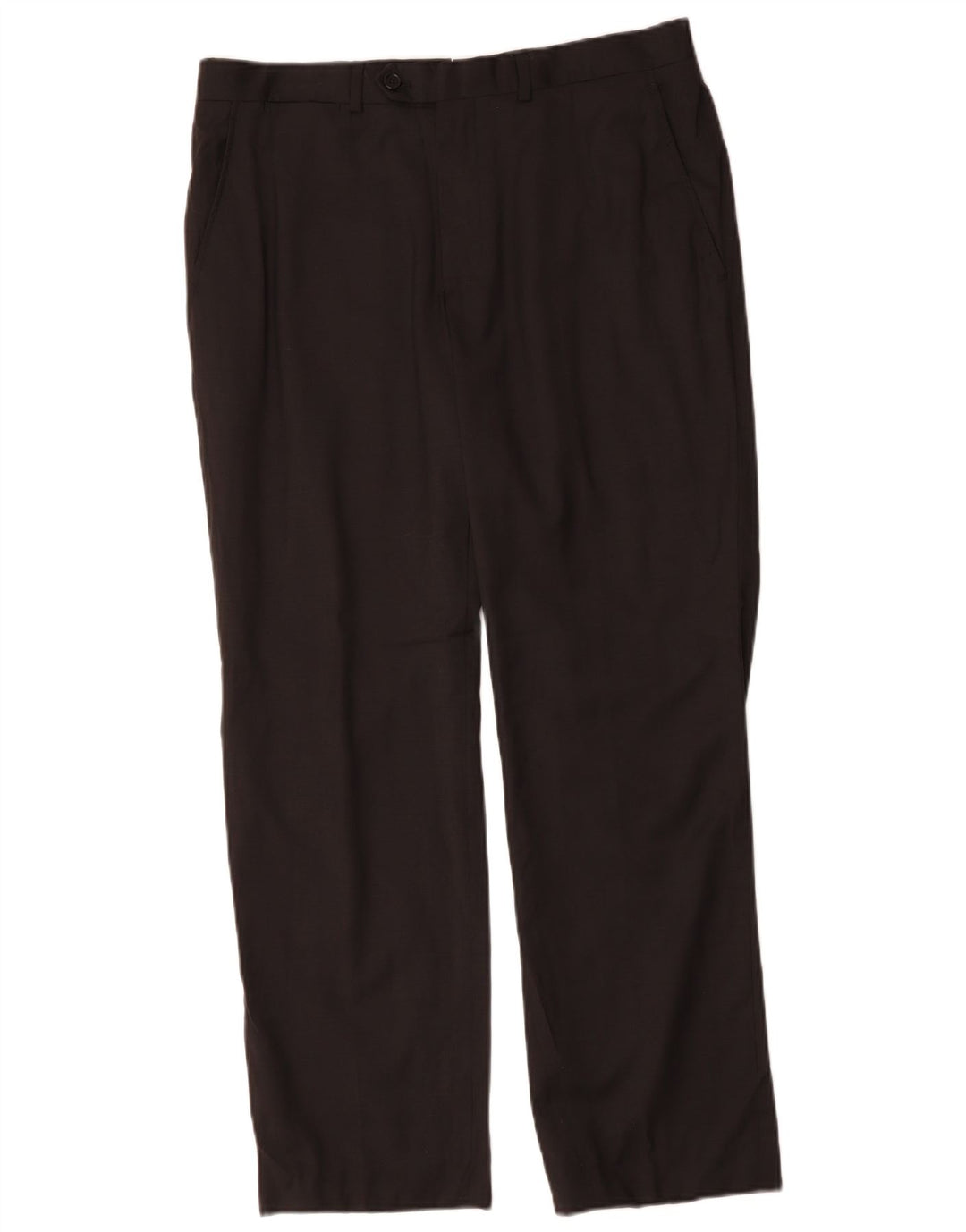 MASSIMO DUTTI Pantaloni da abito dritti da uomo EU 42 Large W32 L32 Lana nera