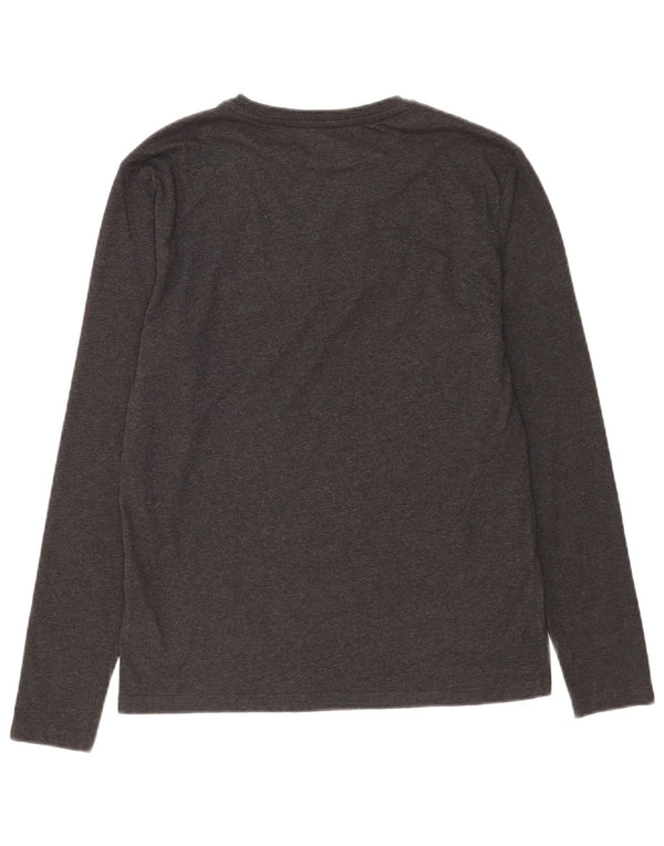 Tommy Hilfiger Uomo Graphic Top Manica Lunga Piccolo Cotone Grigio