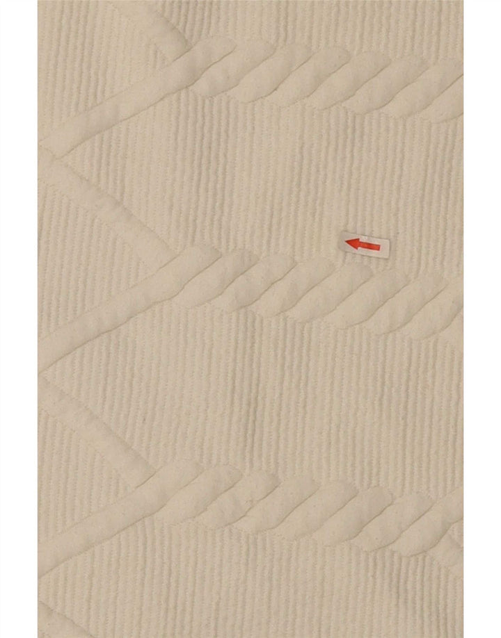 Felpa corta da donna Zara, vestibilità comoda, taglia UK 14, colore medio, bianco sporco