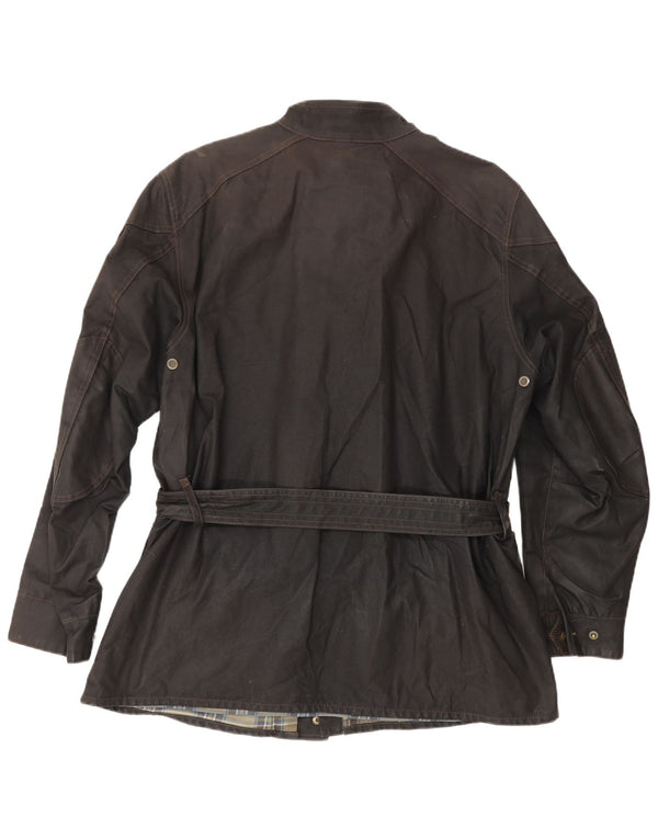 Giacca da uomo in cotone cerato Belstaff UK 40 grande cotone marrone
