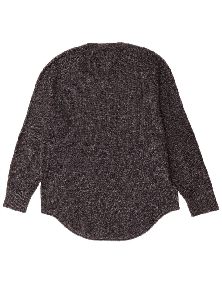 Maglione Hollister da uomo girocollo in cotone chiazzato grigio medio