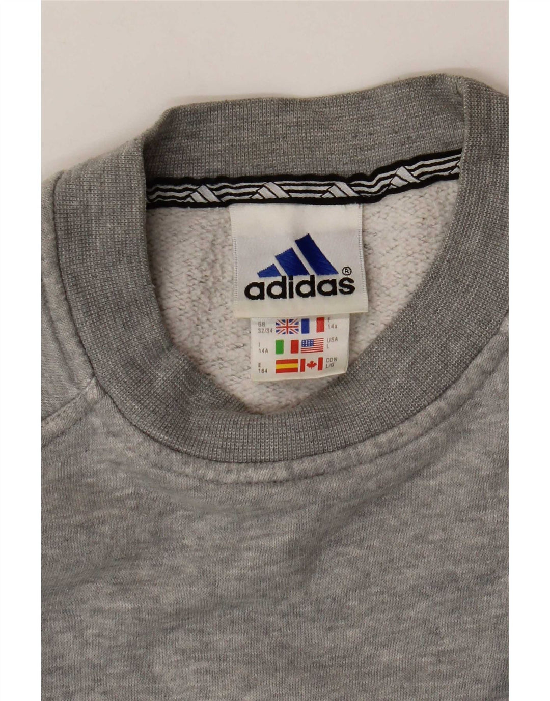 Felpa Maglione Adidas Ragazzo 13-14 Anni Cotone Grigio