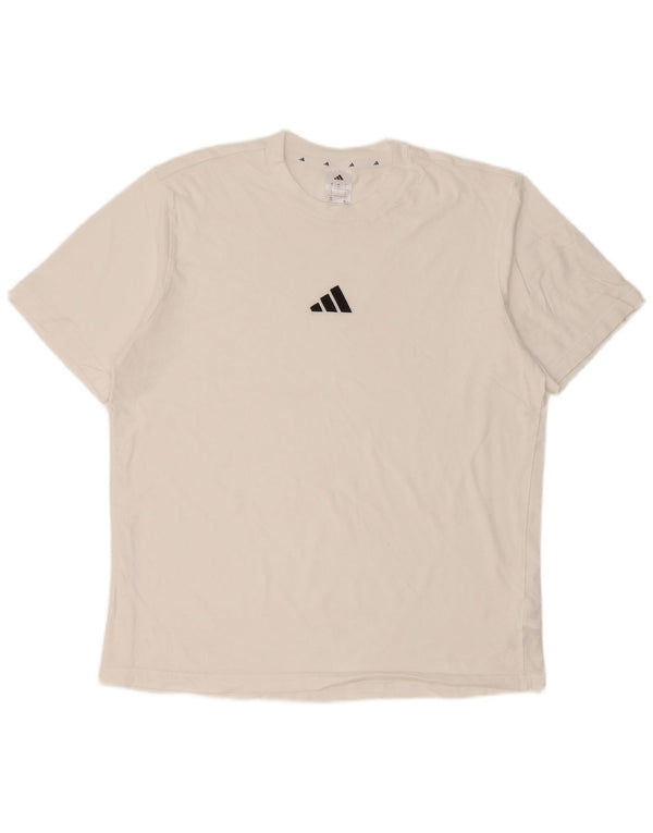 Maglietta Adidas da uomo Top Large in cotone bianco