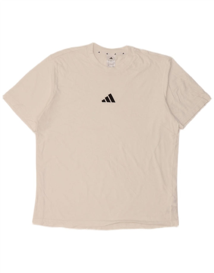 Maglietta Adidas da uomo Top Large in cotone bianco