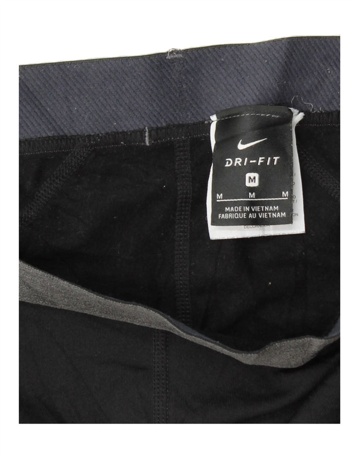 NIKE Womens Dri Fit Leggings UK 12 Medium Black Polyester Vintage Nike and Second-Hand Nike from Messina Hembry 