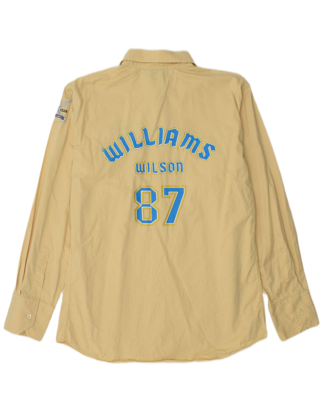 Camicia grafica da uomo Williams Wilson XL in cotone giallo