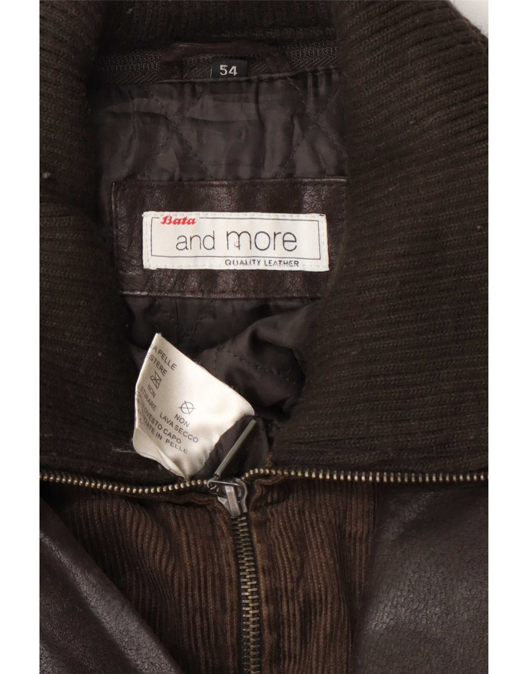 Giacca in pelle da uomo Bata IT 54 2XL Marrone