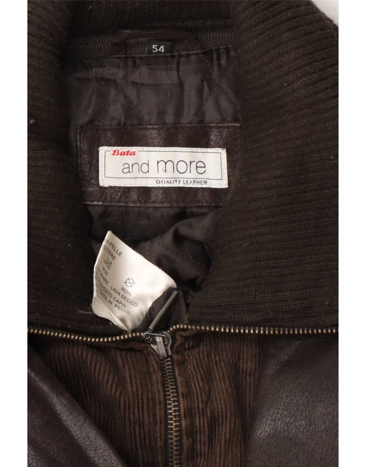 Giacca in pelle da uomo Bata IT 54 2XL Marrone