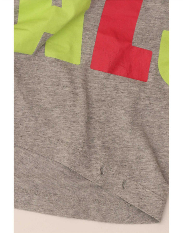 T-shirt grafica da donna Adidas Top UK 16 grande grigia