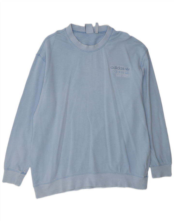 Felpa da uomo ADIDAS maglione 2XL cotone blu