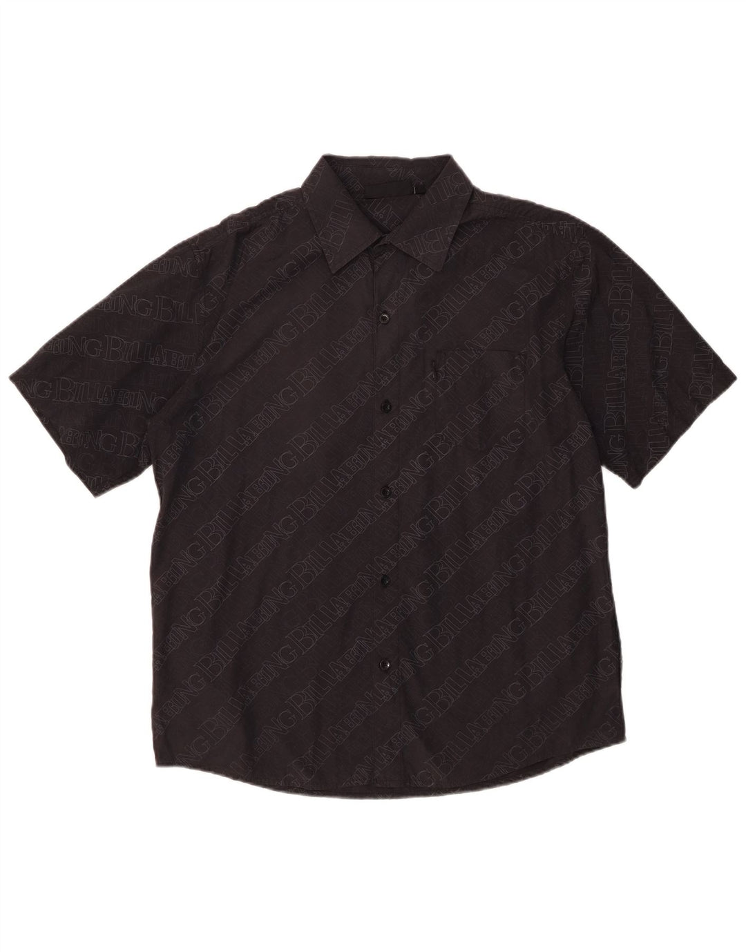 Camicia a maniche corte grafica da uomo Billabong in cotone nero medio