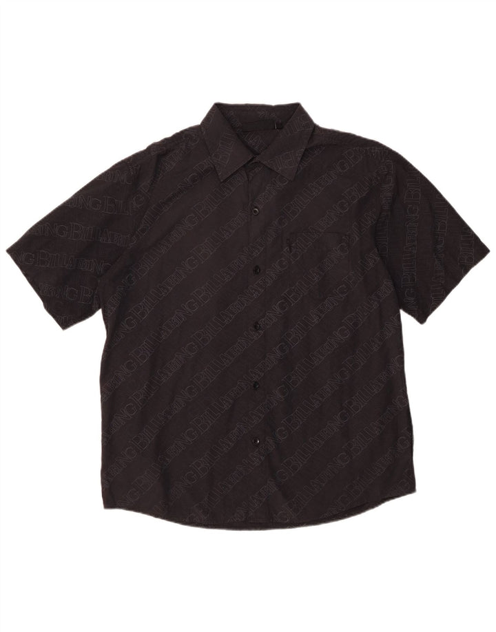 Camicia a maniche corte grafica da uomo Billabong in cotone nero medio