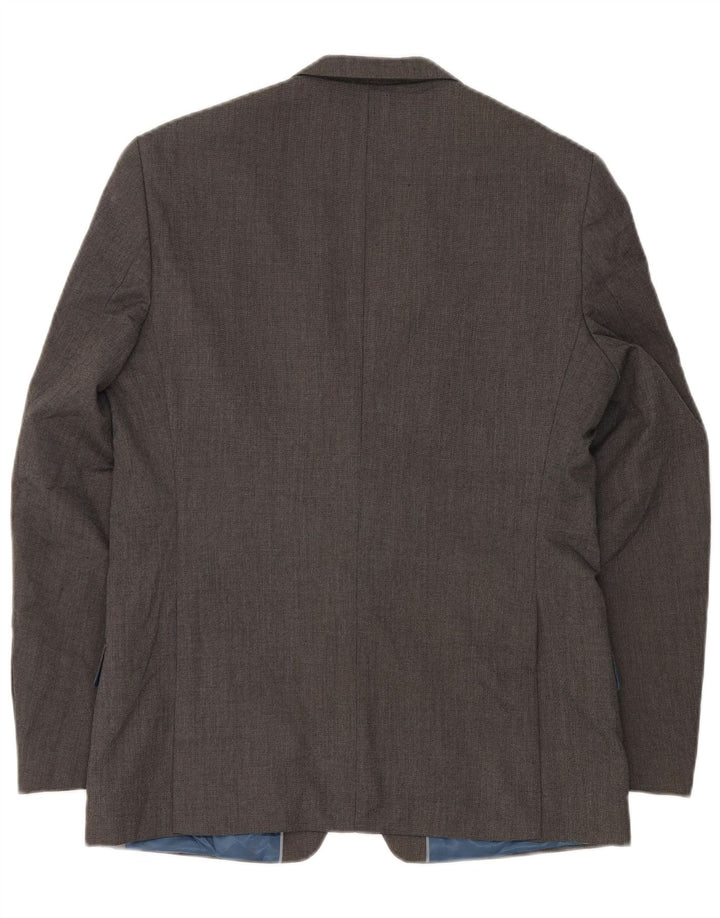 Giacca blazer a 2 bottoni da uomo Marks & Spencer UK 40 Poliestere grigio medio