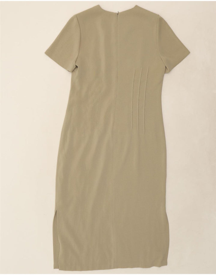 LA ROCHELLE Womens Maxi Dress UK 12 Medium Beige Polyester Vintage La Rochelle and Second-Hand La Rochelle from Messina Hembry 