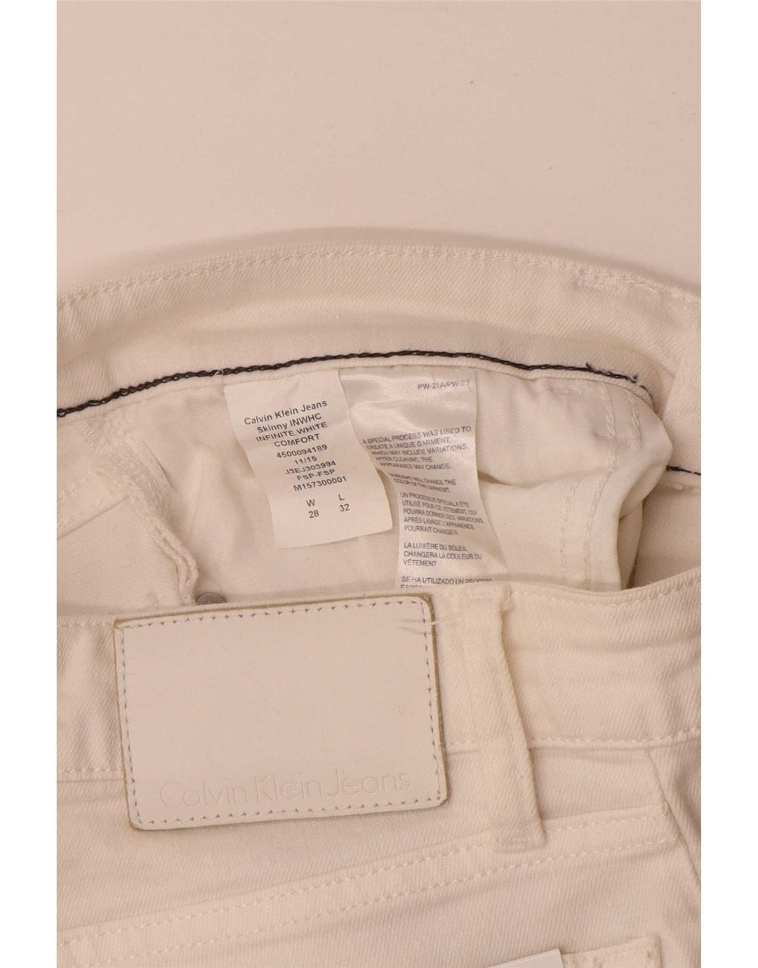 Jeans skinny da donna Calvin Klein W28 L28 bianchi