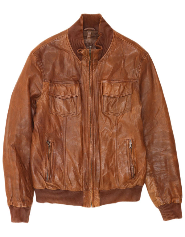 Giubbotto Bomber In Pelle Uomo Conbipel IT 46 Piccolo Marrone