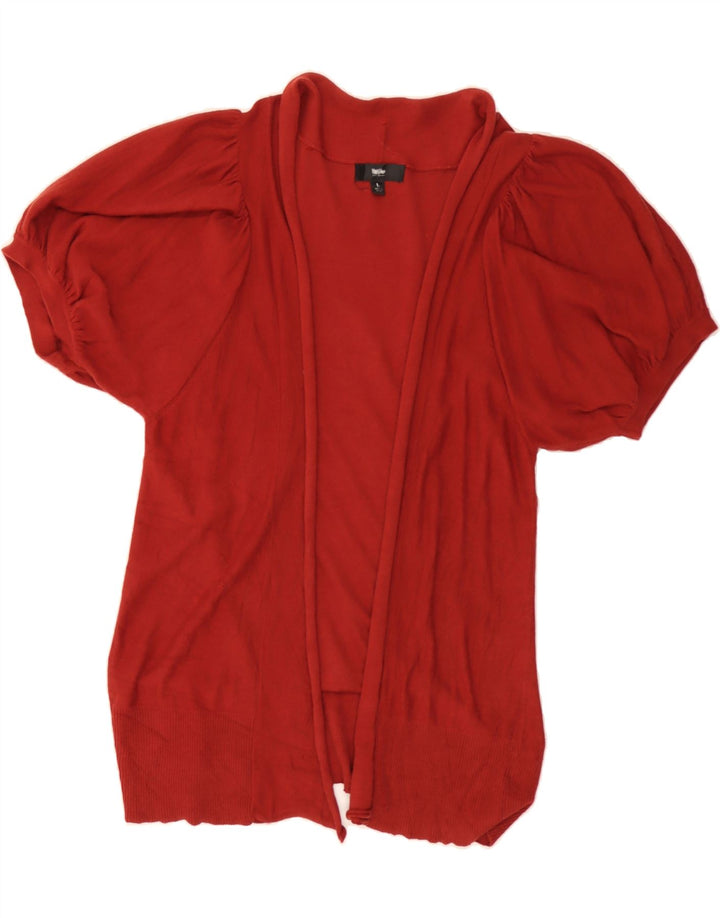 MOSSIMO Womens Short Sleeve Cardigan Sweater UK 16 Large Red Cotton Vintage Mossimo and Second-Hand Mossimo from Messina Hembry 