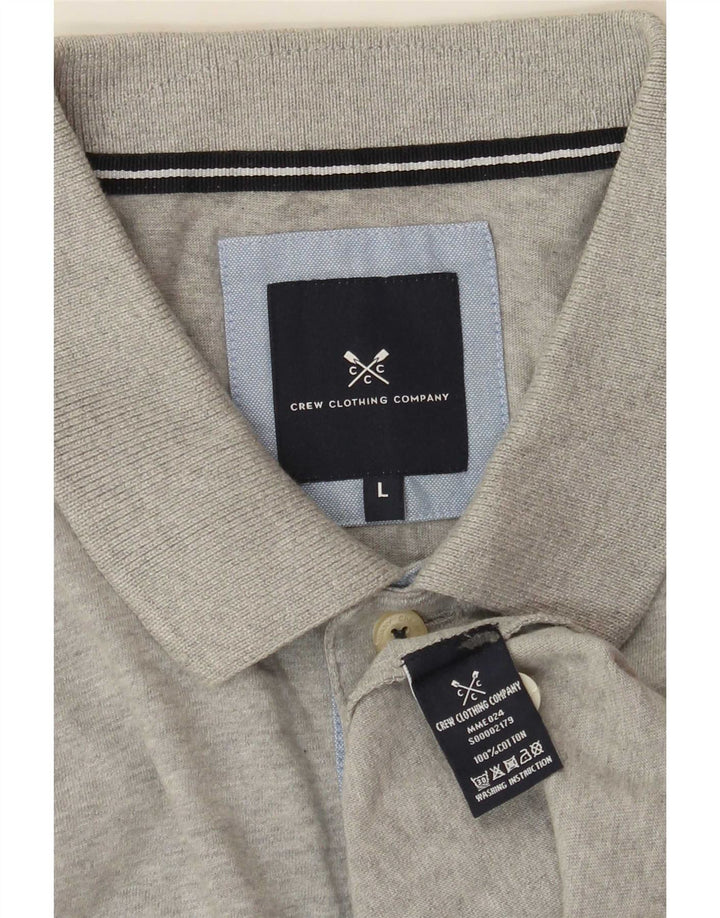 Polo da uomo J. Crew Large in cotone color block grigio