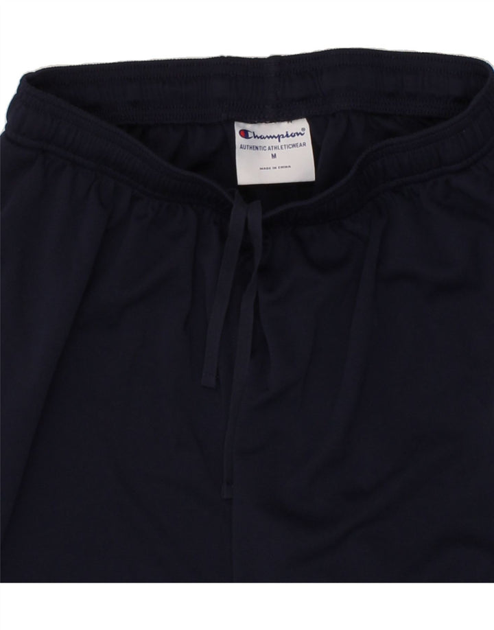 CHAMPION Mens Graphic Sport Shorts Medium Navy Blue Polyester Vintage Champion and Second-Hand Champion from Messina Hembry 