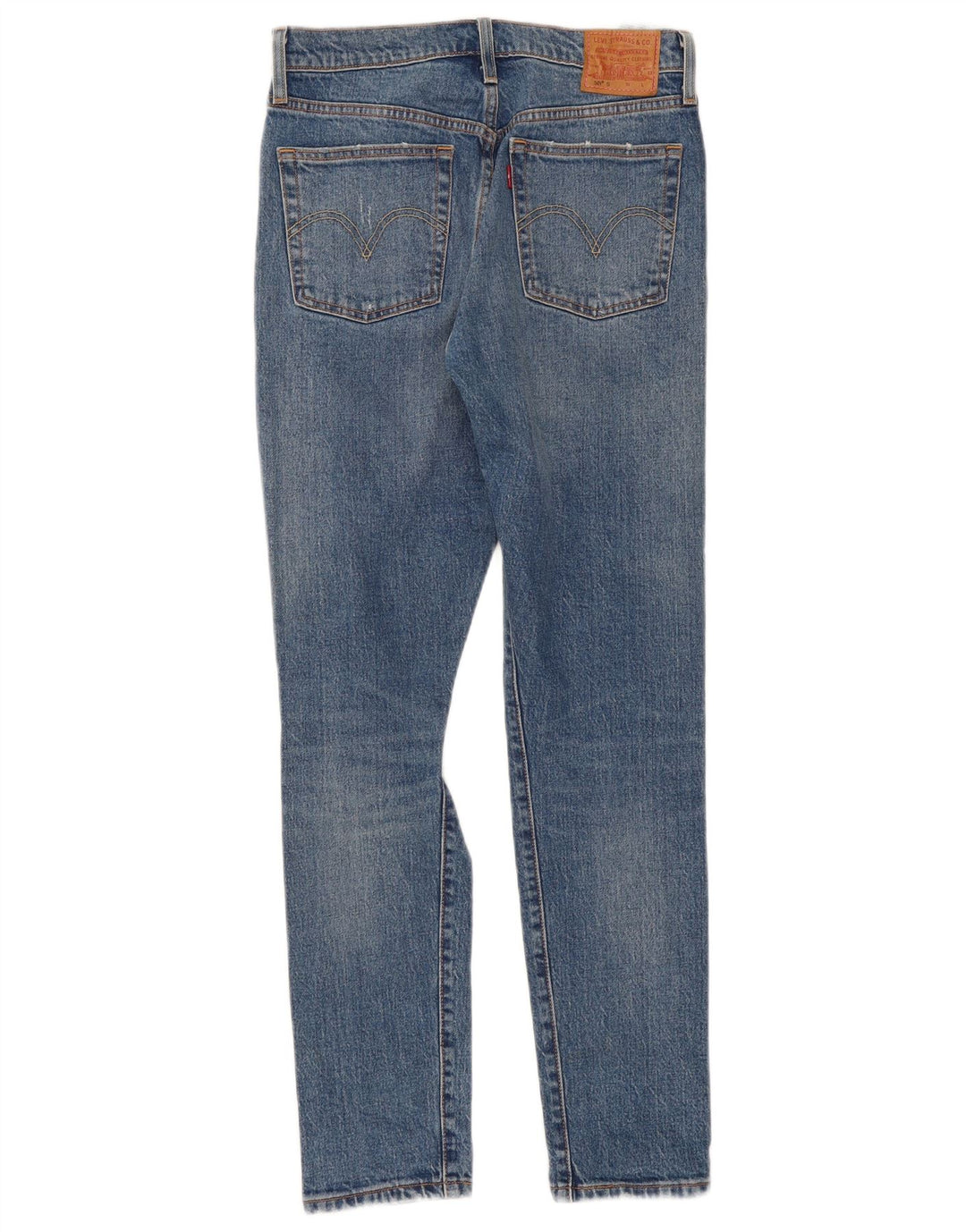 Jeans Levi's da donna 501 slim invecchiati W27 L30 cotone blu