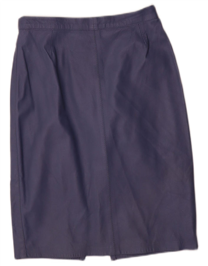Gonna in pelle vintage da donna IT 44 media W26 in pelle blu