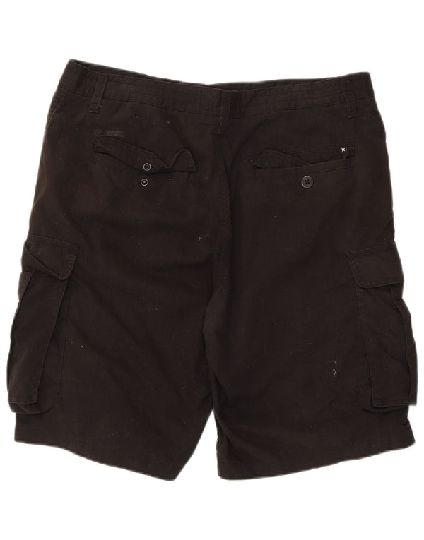 Pantaloncini cargo da uomo Hurley W34 grandi in cotone nero
