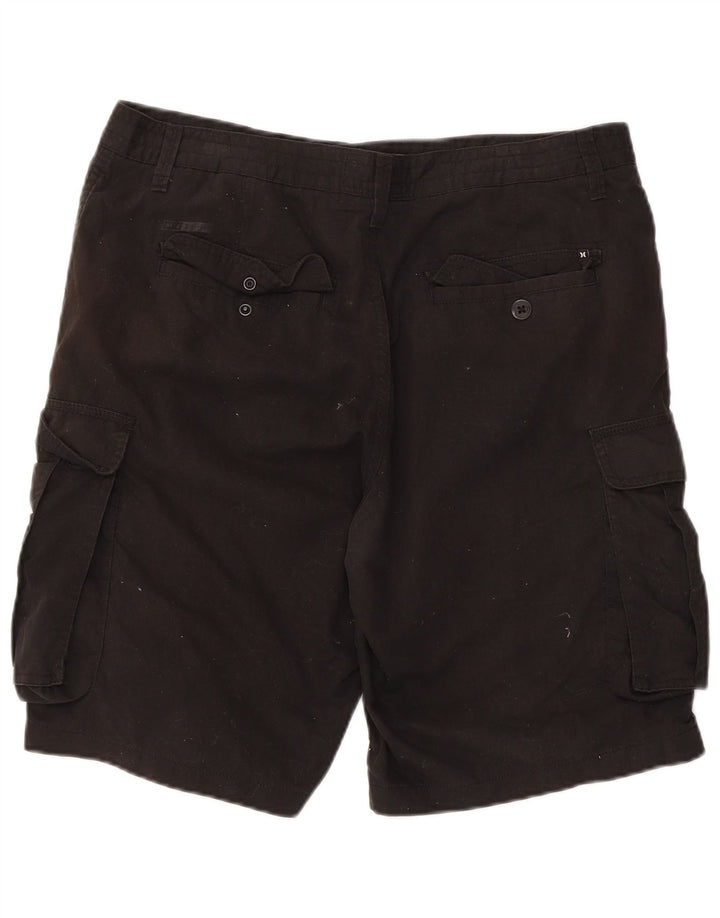 Pantaloncini cargo da uomo Hurley W34 grandi in cotone nero