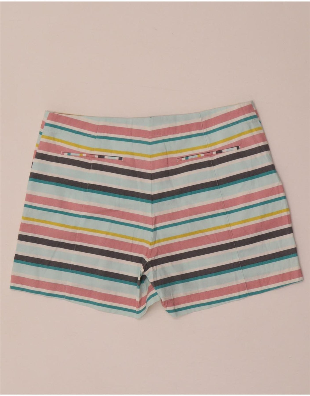 Pantaloncini chino da donna OASIS UK 12 Medium W32 Cotone a righe multicolore