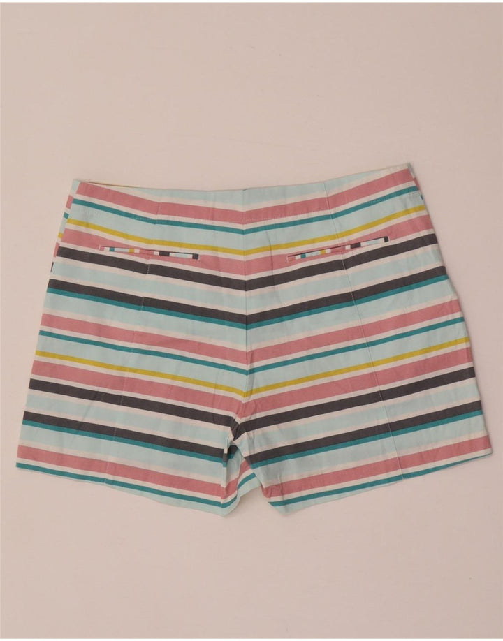 Pantaloncini chino da donna OASIS UK 12 Medium W32 Cotone a righe multicolore