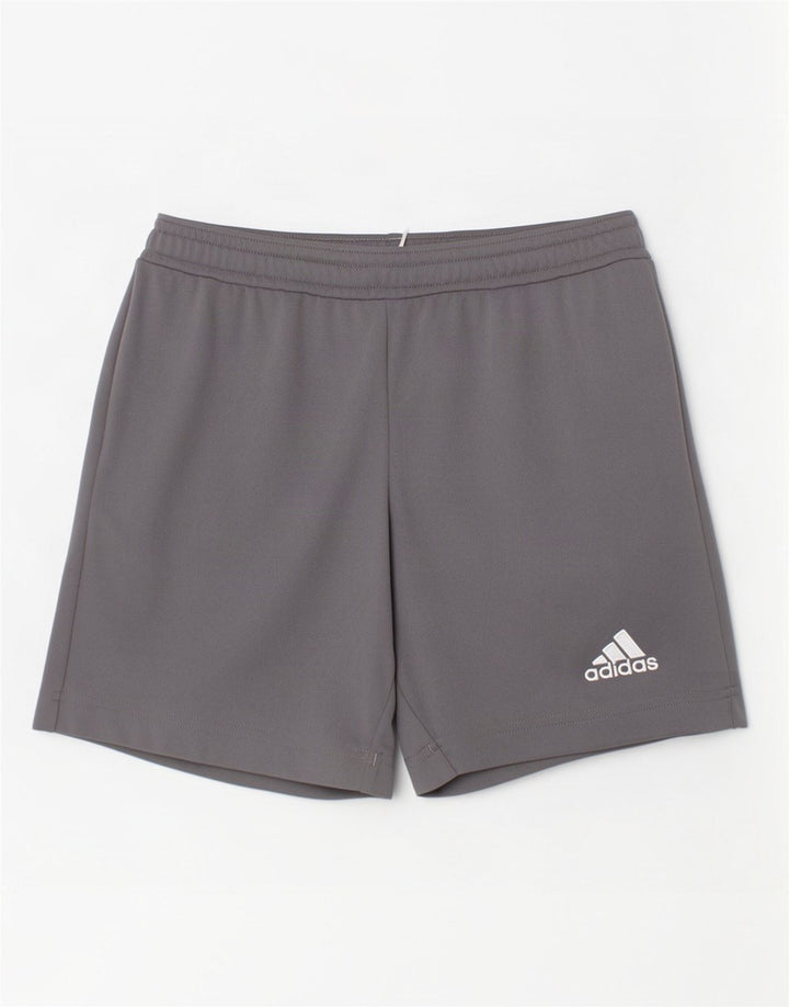 Pantaloncini sportivi Adidas Aeroready da ragazzo 7-8 anni in poliestere grigio