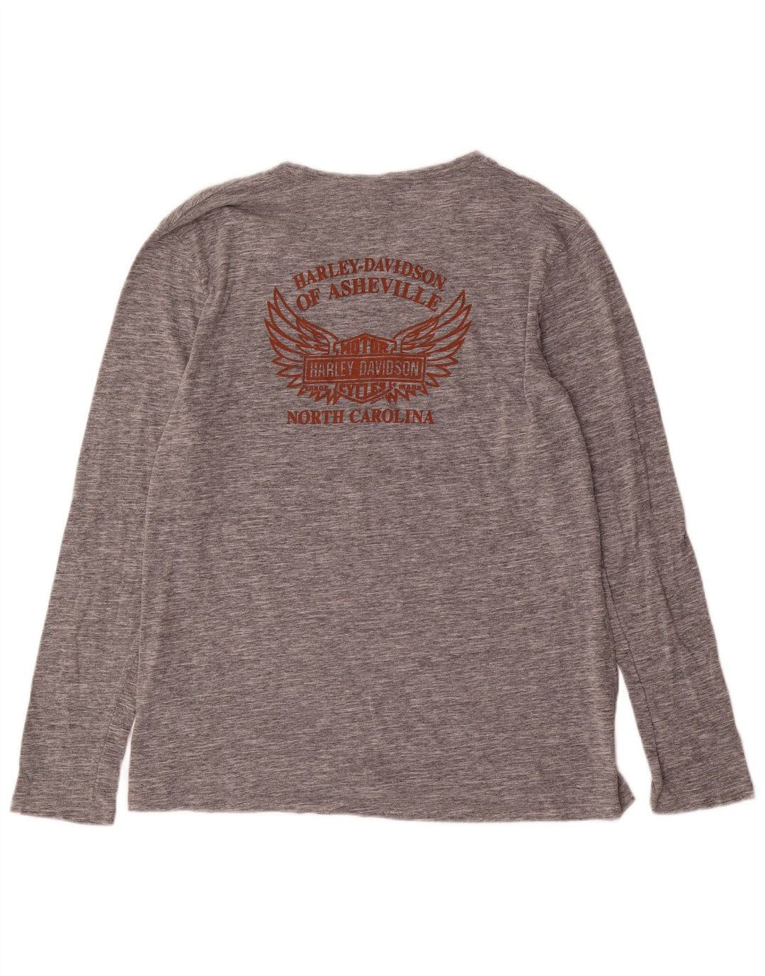 Harley Davidson Maglietta grafica da uomo a maniche lunghe 2XL Cotone chiazzato grigio