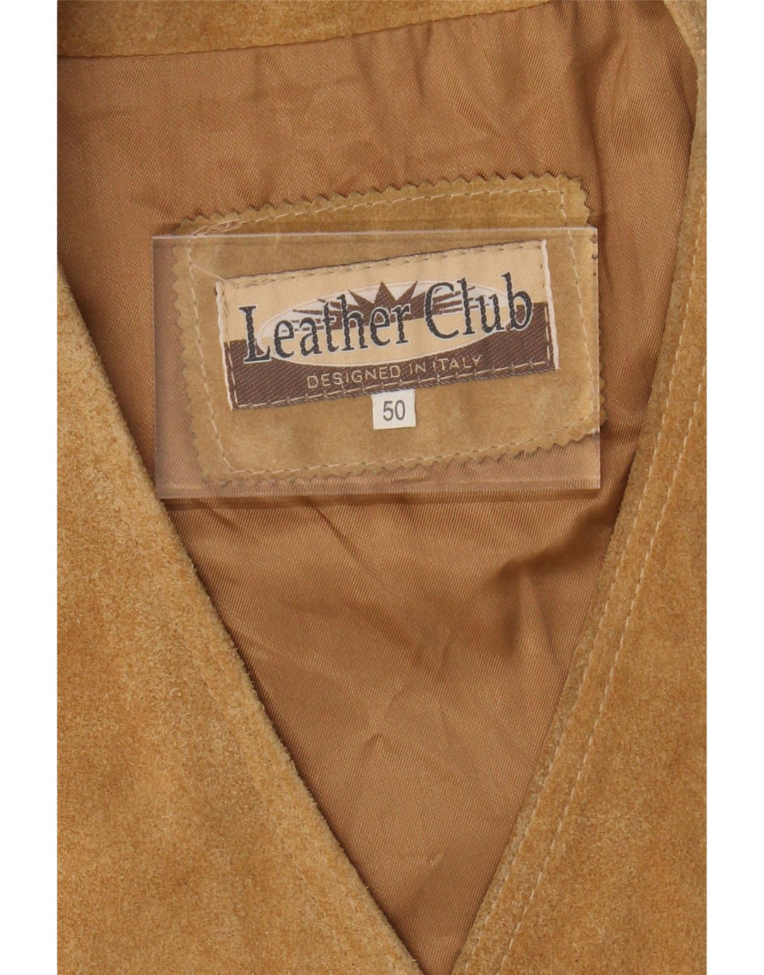 Gilet Uomo Camoscio VINTAGE IT 50 Pelle Beige Medio