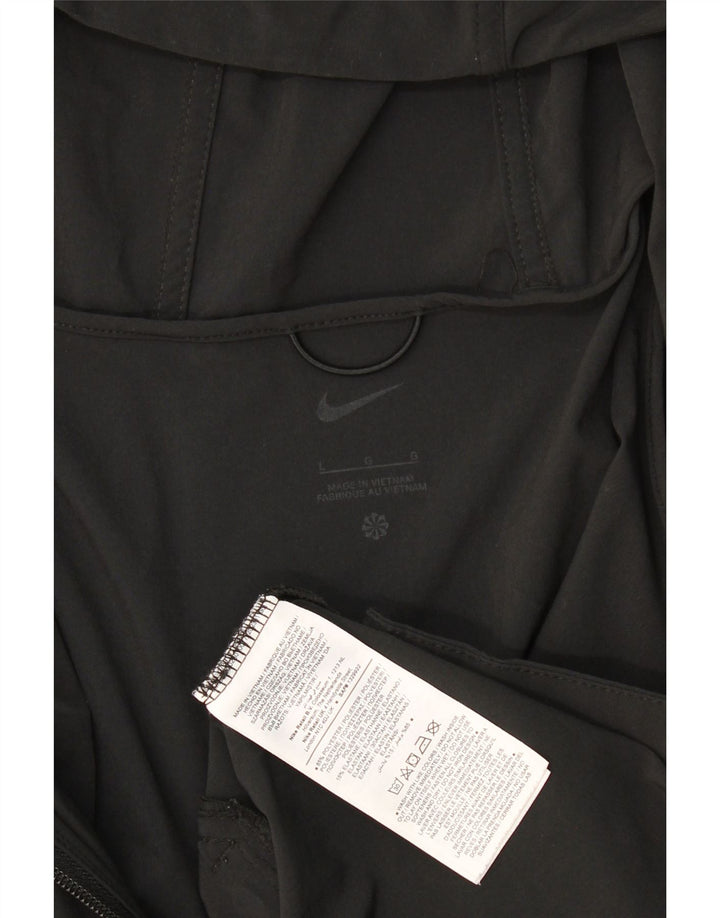Giacca da ginnastica Nike da uomo con grafica grafica, giacca grande, nera, in poliestere