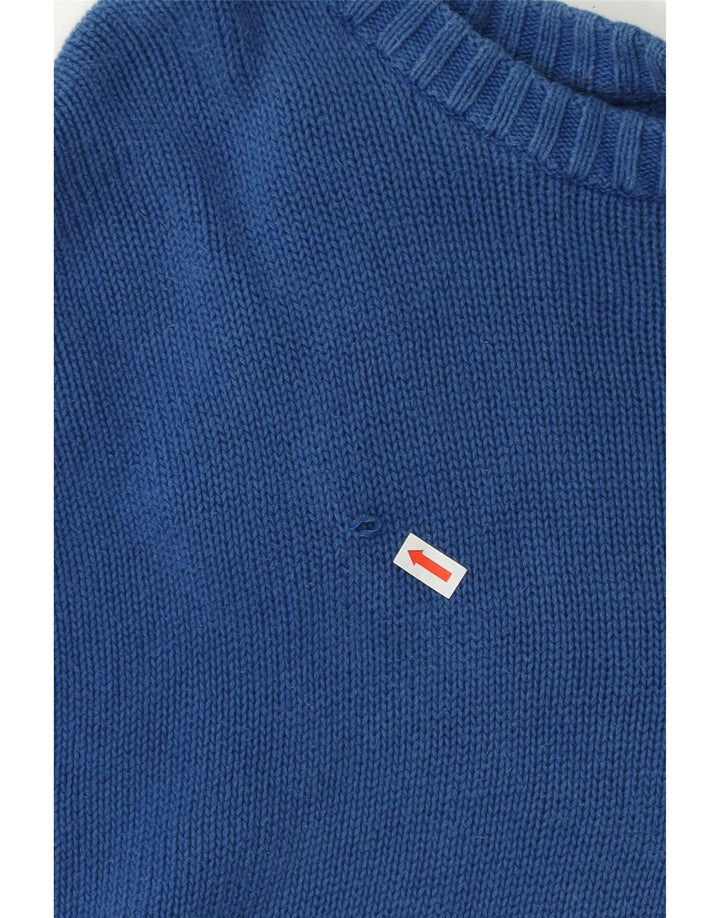 Maglione maglione girocollo da uomo Chaps grande 4XL cotone blu