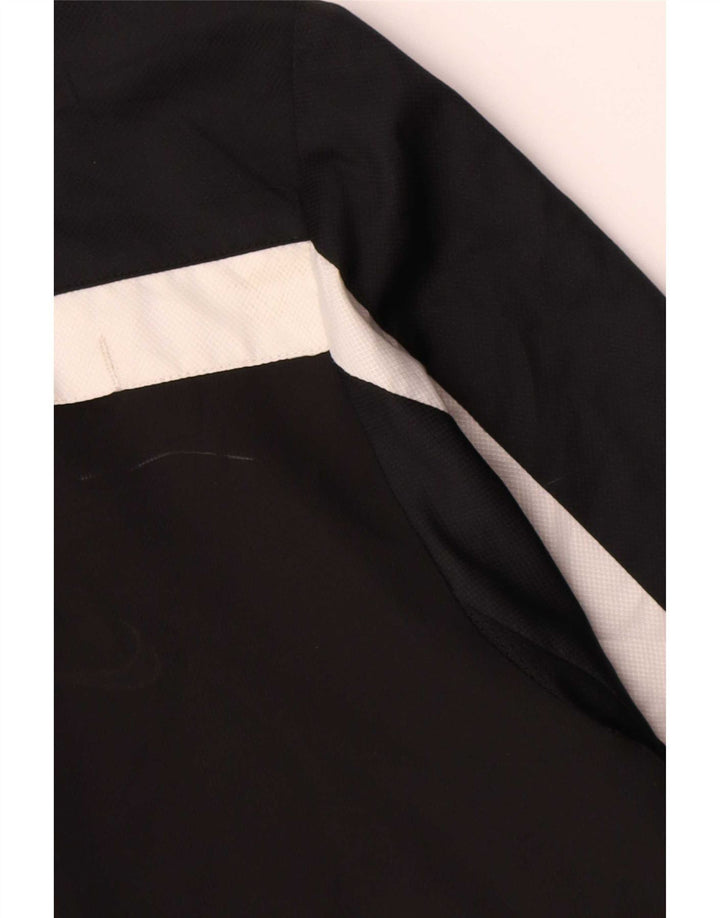 Nike - Maglia grafica da uomo Dri Fit a maniche lunghe, grande, in poliestere color block nero