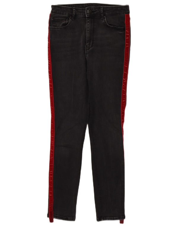 Jeans skinny da donna Zara EU 38 Small W28 L27 Cotone color block nero