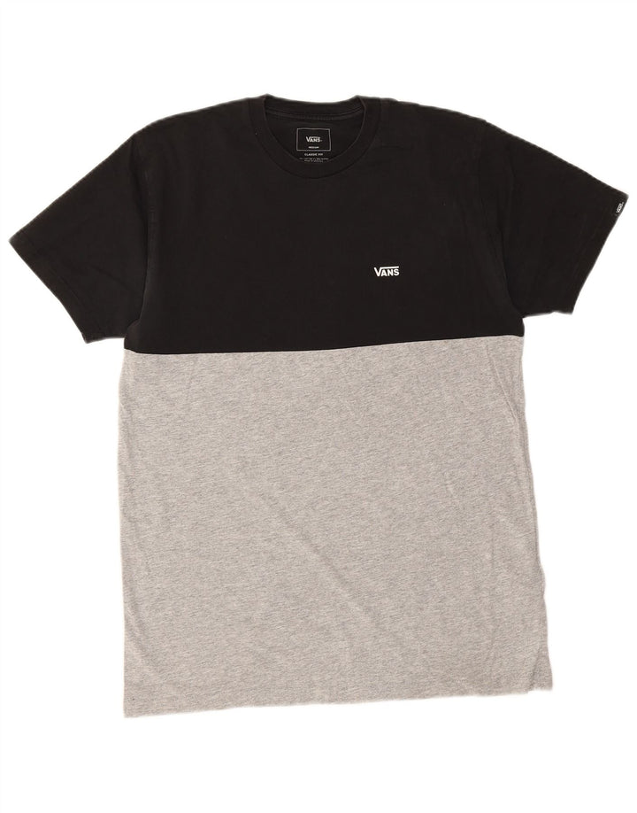 T-shirt da uomo Vans Classic Fit, maglietta in cotone color block medio nero