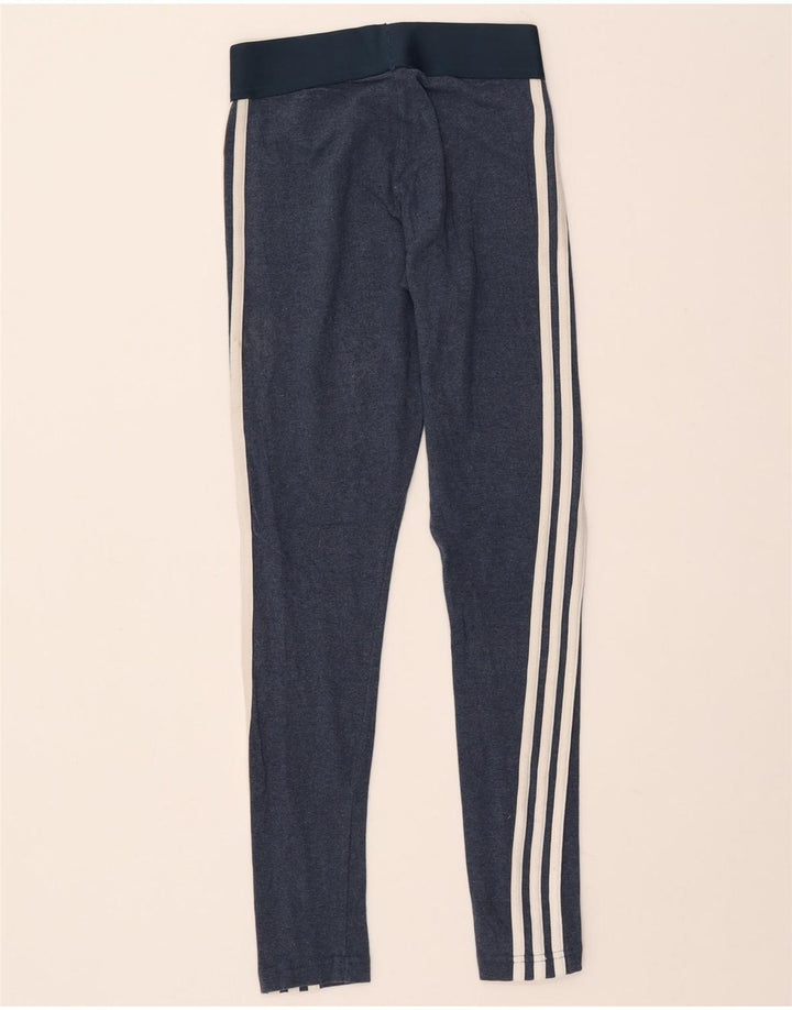 Leggings da donna ADIDAS UK 4/6 XS cotone blu navy