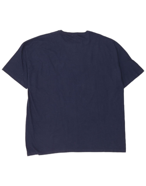 T-shirt grafica da baseball da uomo Troopers Russell Athletic Top 2XL Blu navy