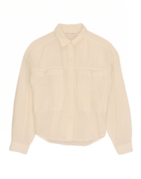 Blusa Camicia Bambina Zara 13-14 Anni Bianco Modal