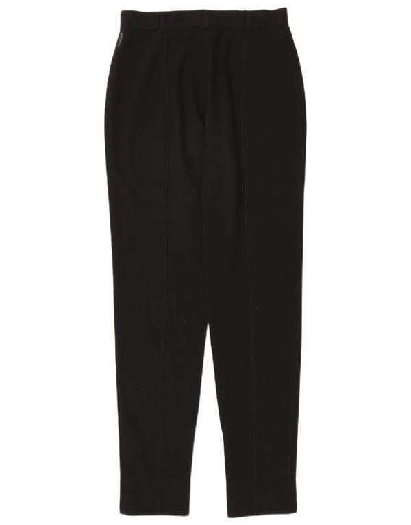 Pantaloni casual affusolati a vita alta da donna ARMANI UK 16 Large W29 L31 Nero
