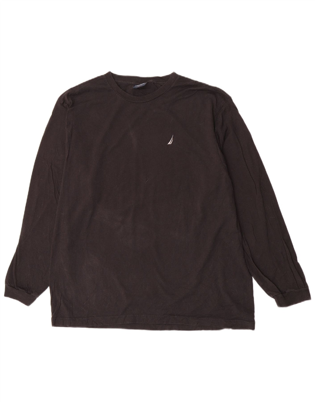 NAUTICA Top da uomo a manica lunga grande in cotone nero